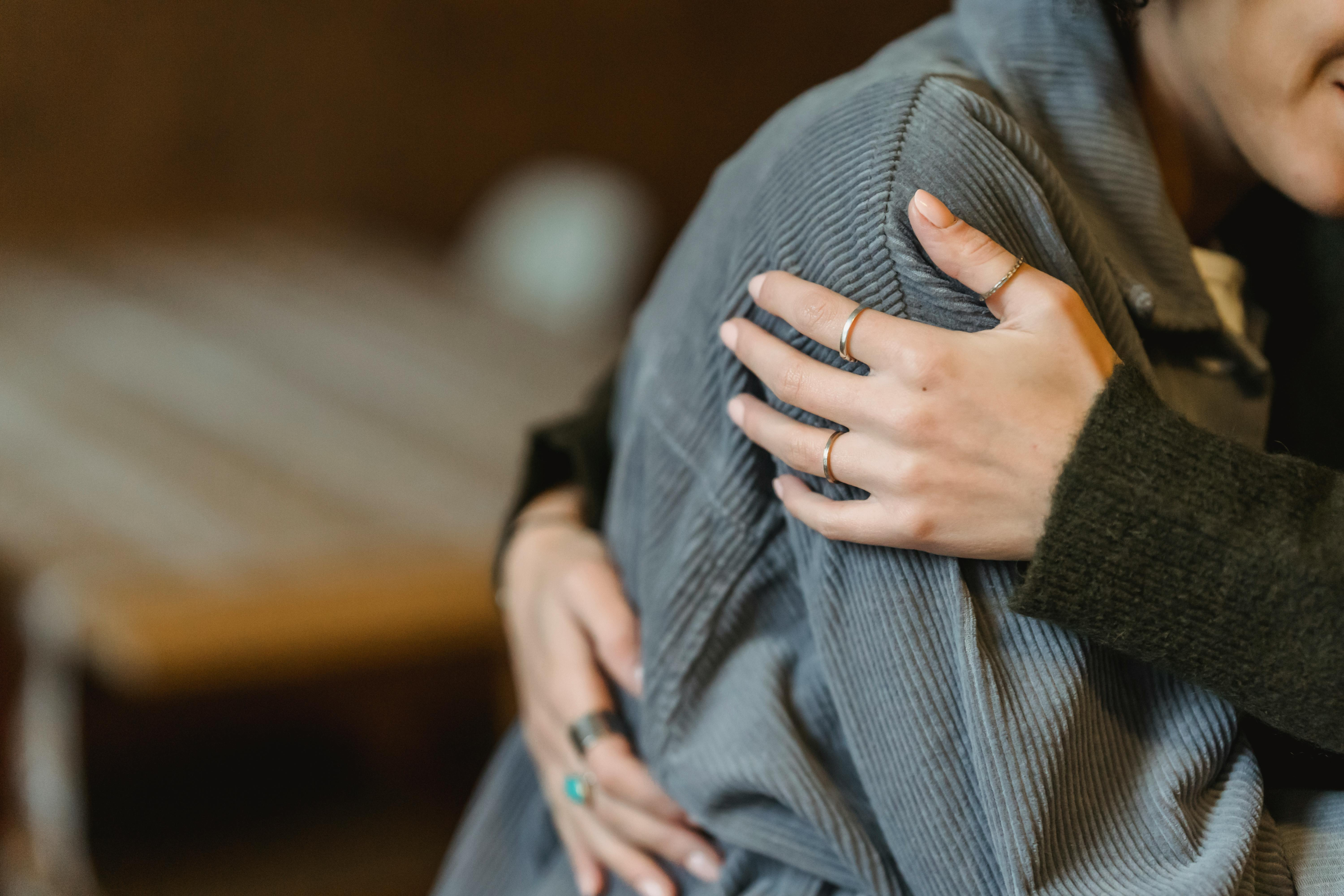 A close embrace shared in comfort and support.